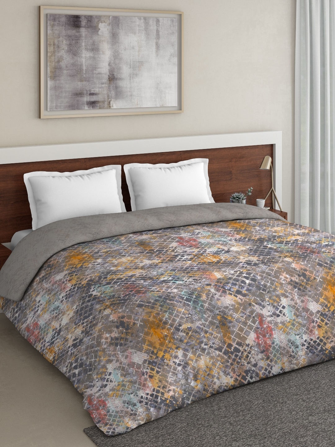 

DDecor Grey Abstract Mild Winter 150 GSM Double Bed Comforter