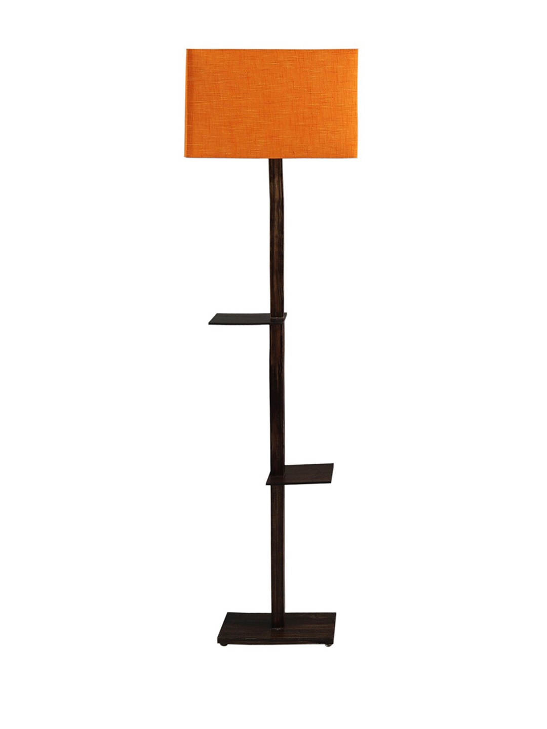 

SANDED EDGE Orange & Black Solid Contemporary Rectangular Shelf Lamp