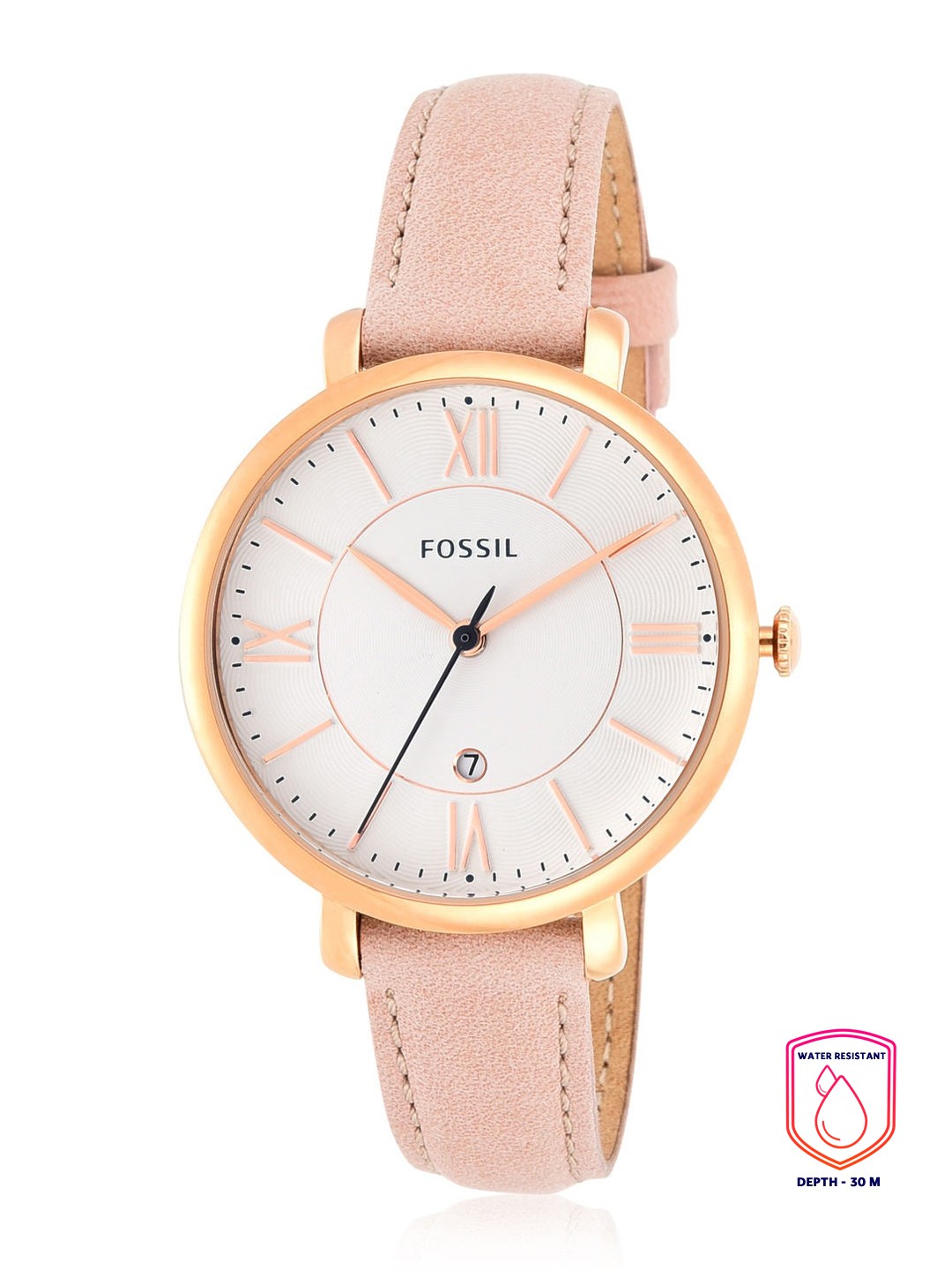 

Fossil Women Pink & White Analogue Watch