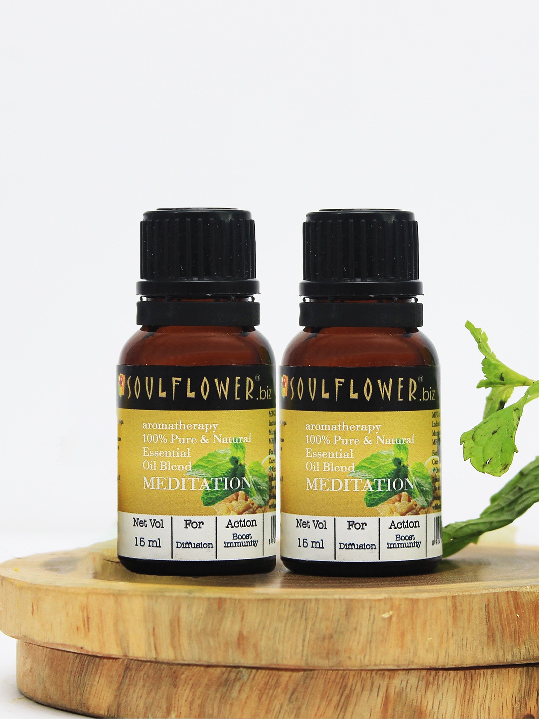 

Soulflower Unisex Set of 2 Meditation Essential Oils, Purple