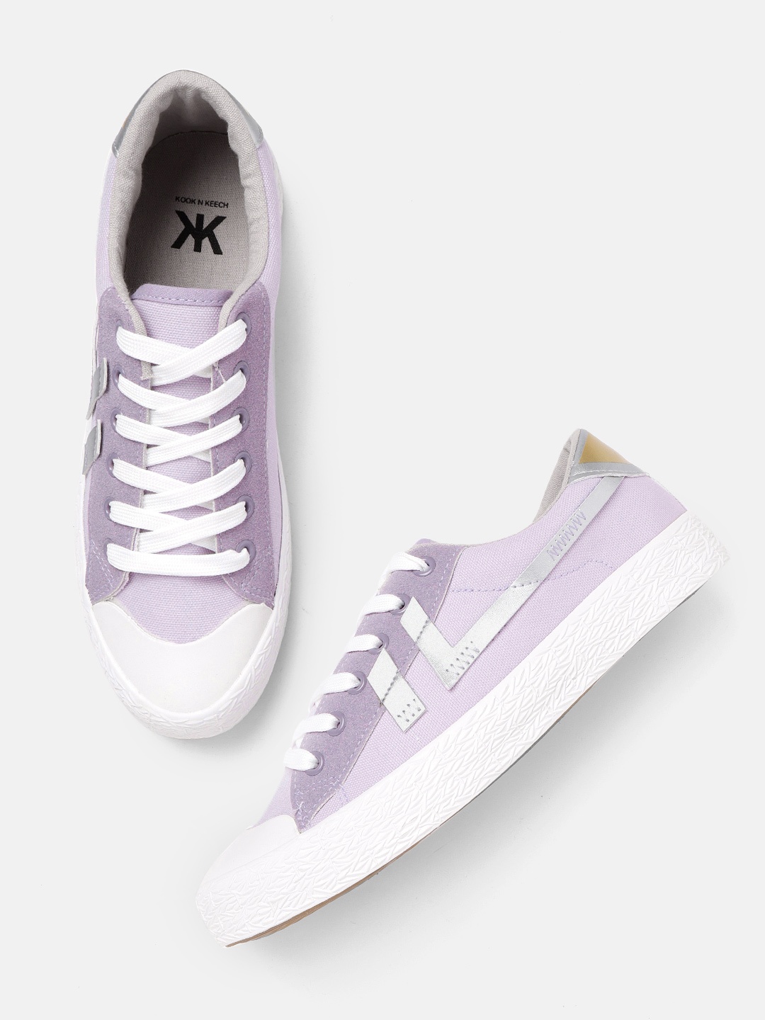 

Kook N Keech Women Lavender Solid Sneakers