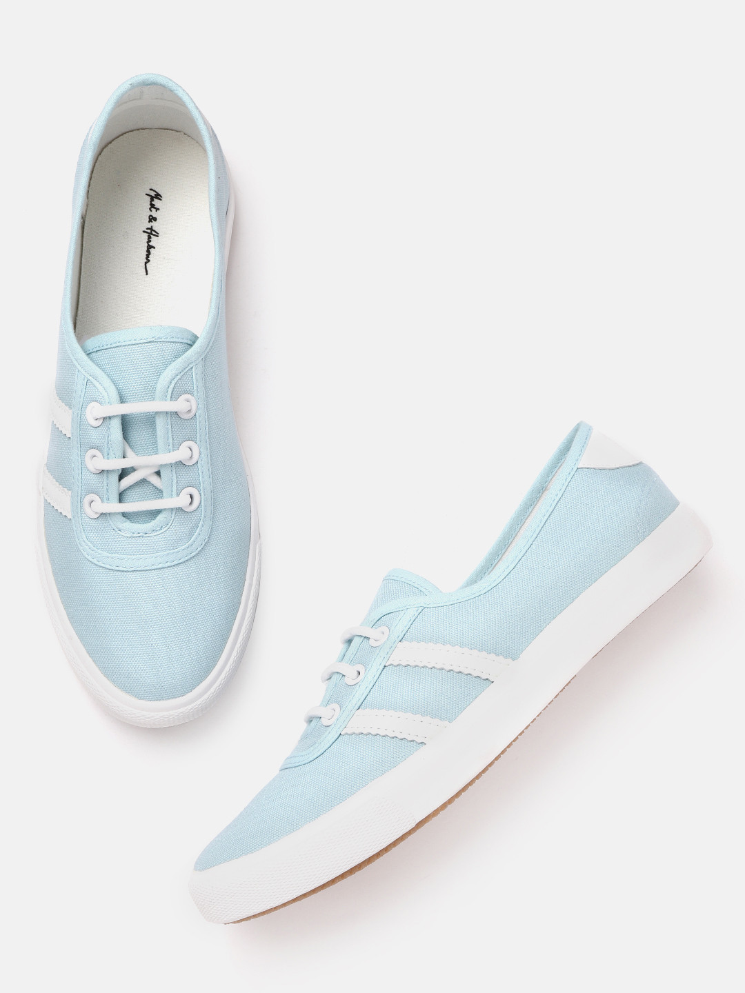 

Mast & Harbour Women Blue Solid Sneakers