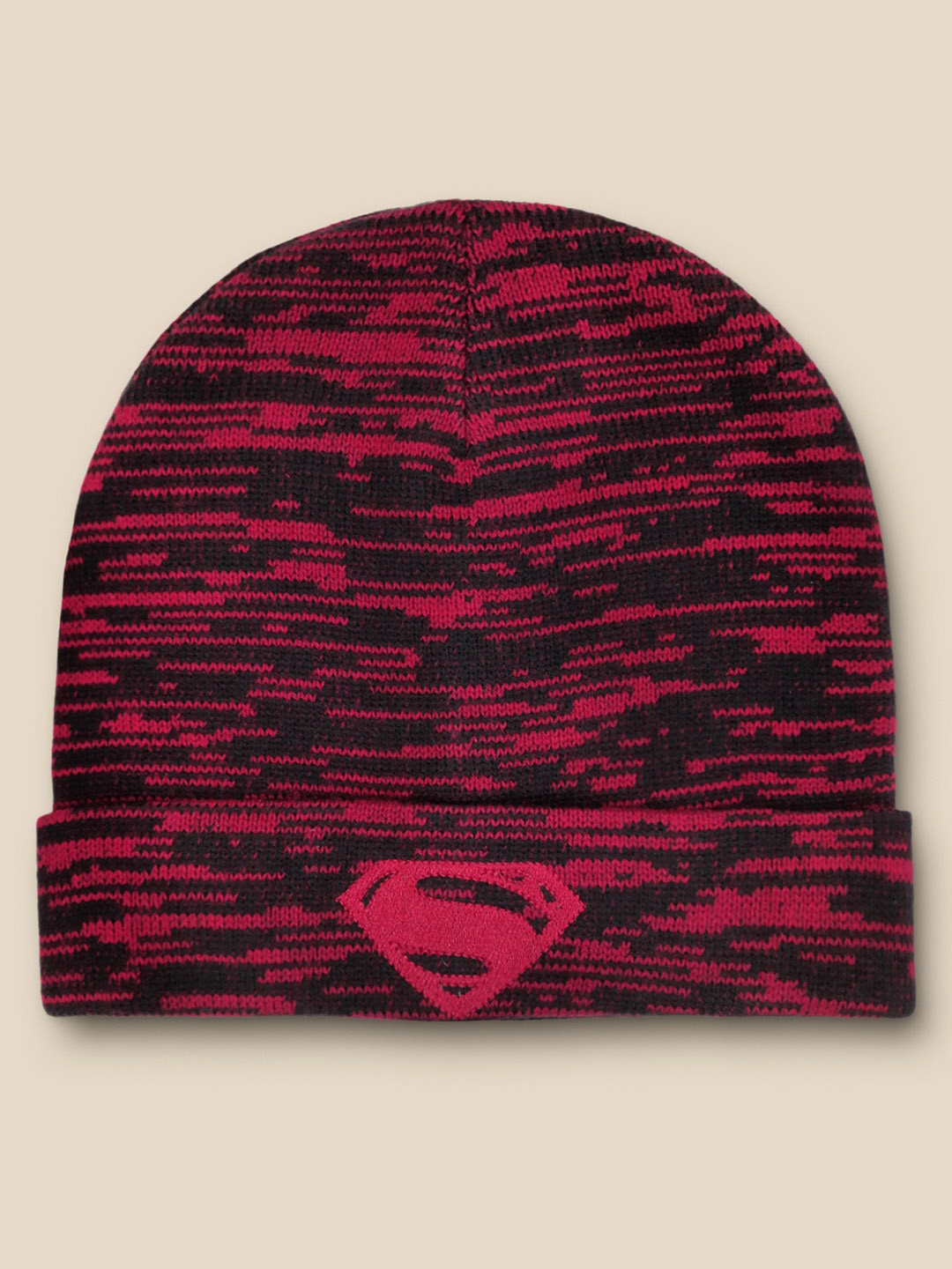 

Free Authority Men Red & Blue Superman Printed Beanie