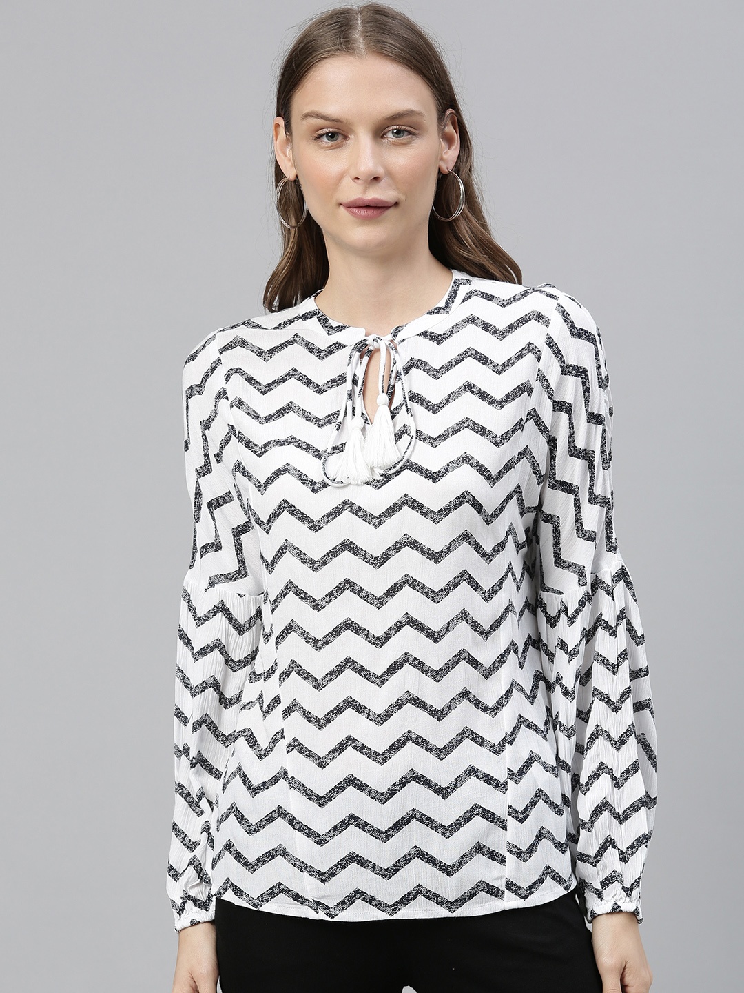 

Vero Moda Women White Striped Top