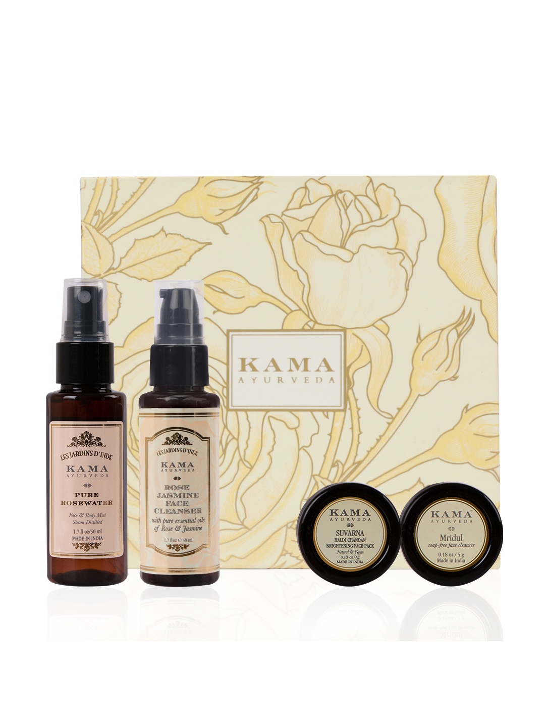 

KAMA AYURVEDA Unisex The Mini Skincare Gift Box, Yellow