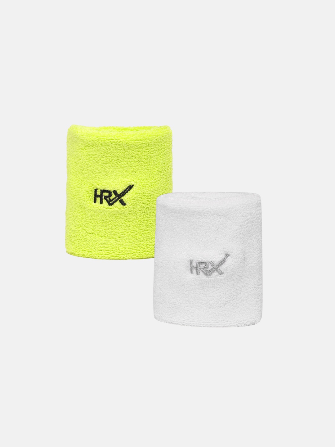 

HRX by Hrithik Roshan Unisex Set of 2 Brand Logo Wristbands, Yellow