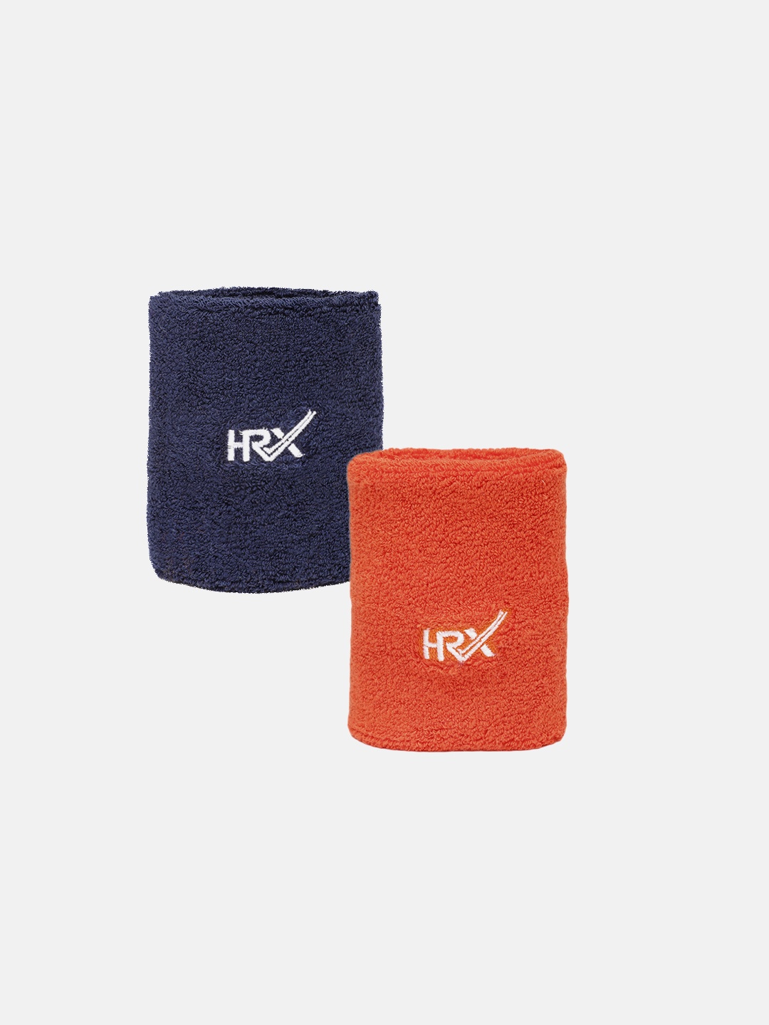 

HRX by Hrithik Roshan Unisex Set of 2 Navy Blue & Orange Performance Wristbands