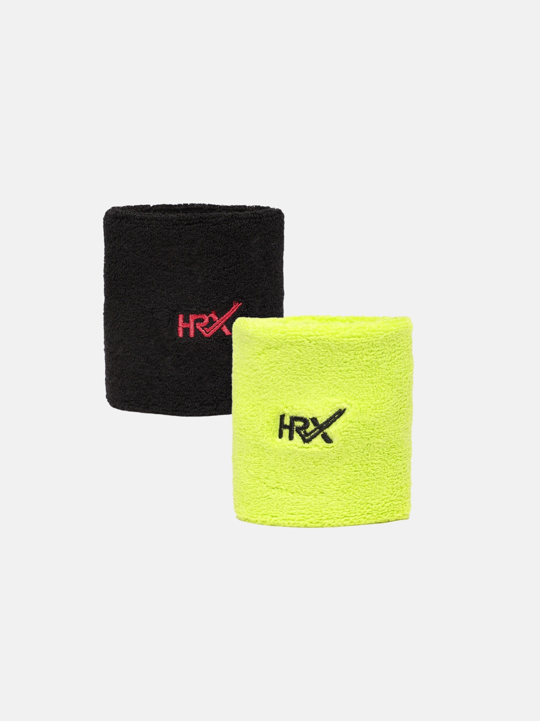 

HRX by Hrithik Roshan Unisex Set of 2 Brand Logo Wristbands, Black