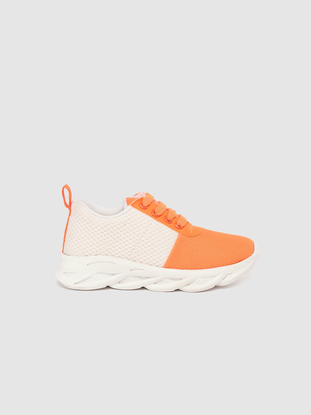 

YK Kids Orange & Off-White Colourblocked Sneakers