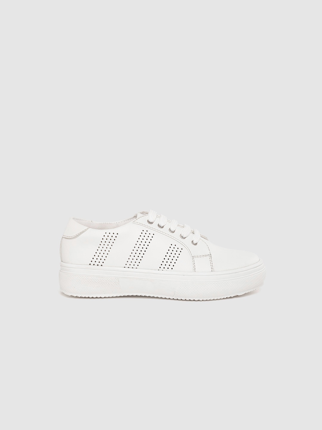 

YK Kids White Perforated Sneakers