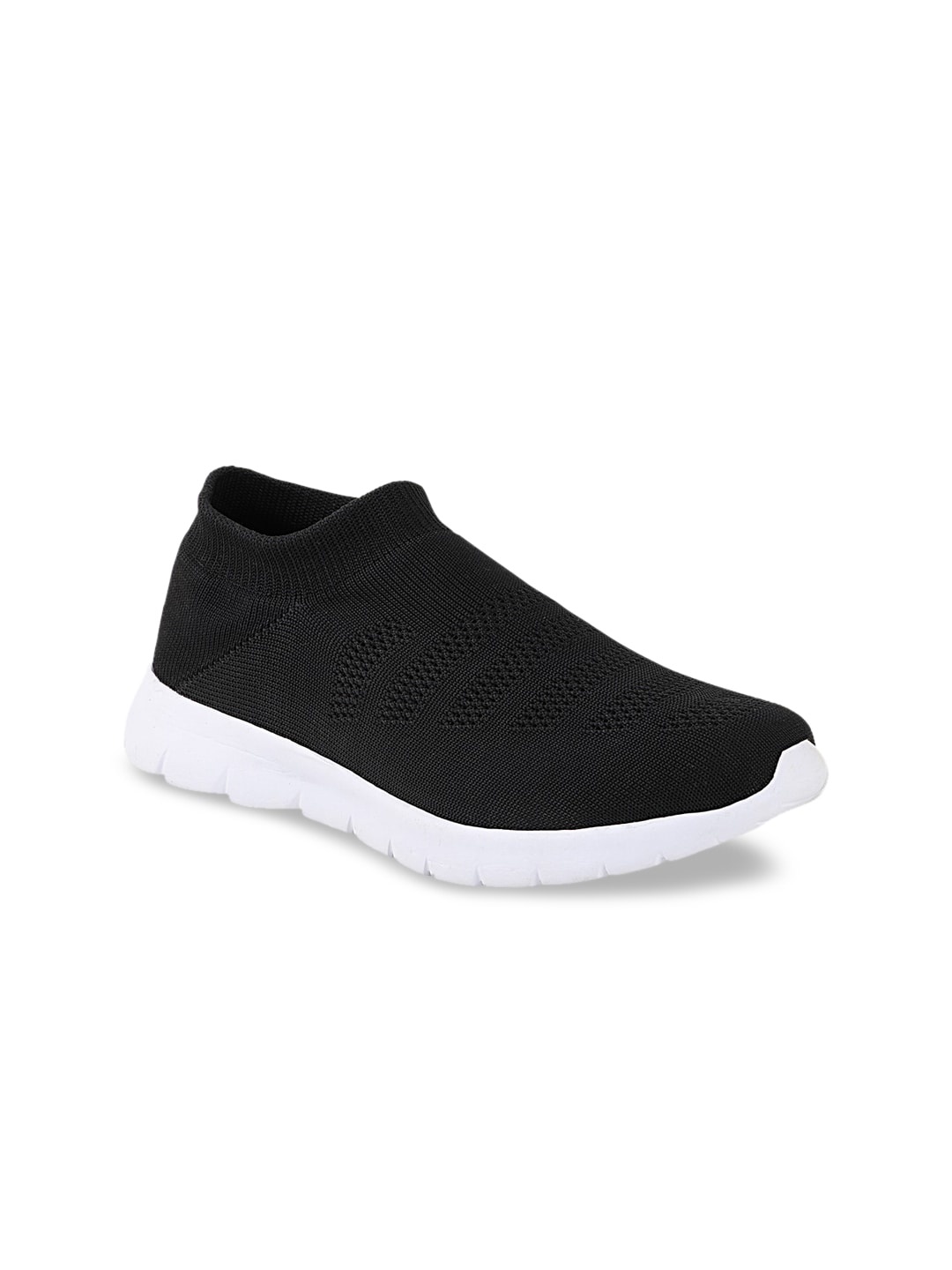

Shoetopia Women Black Slip-On Sneakers