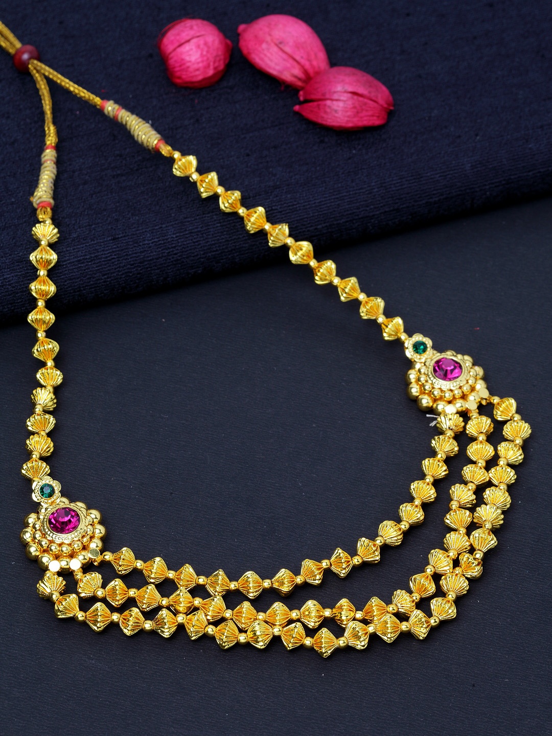 

PANASH Gold-Plated & Purple Layered Necklace