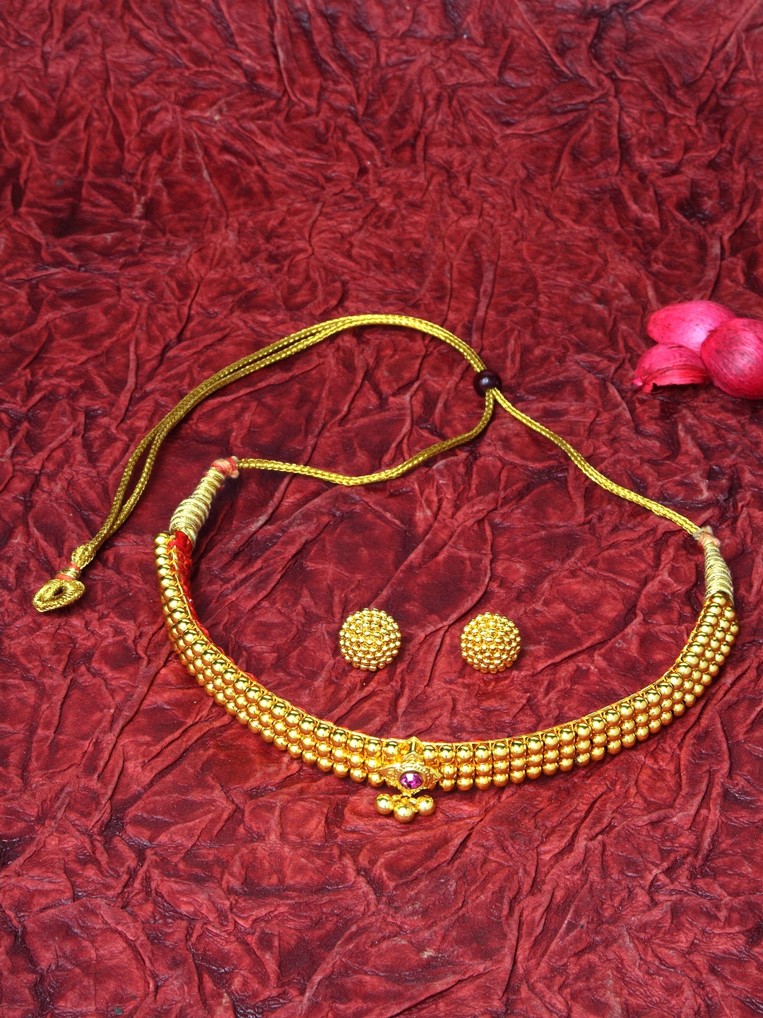 

PANASH Gold-Plated Maharashtrian Thushi Handcrafted Sustainable Jewellery Set