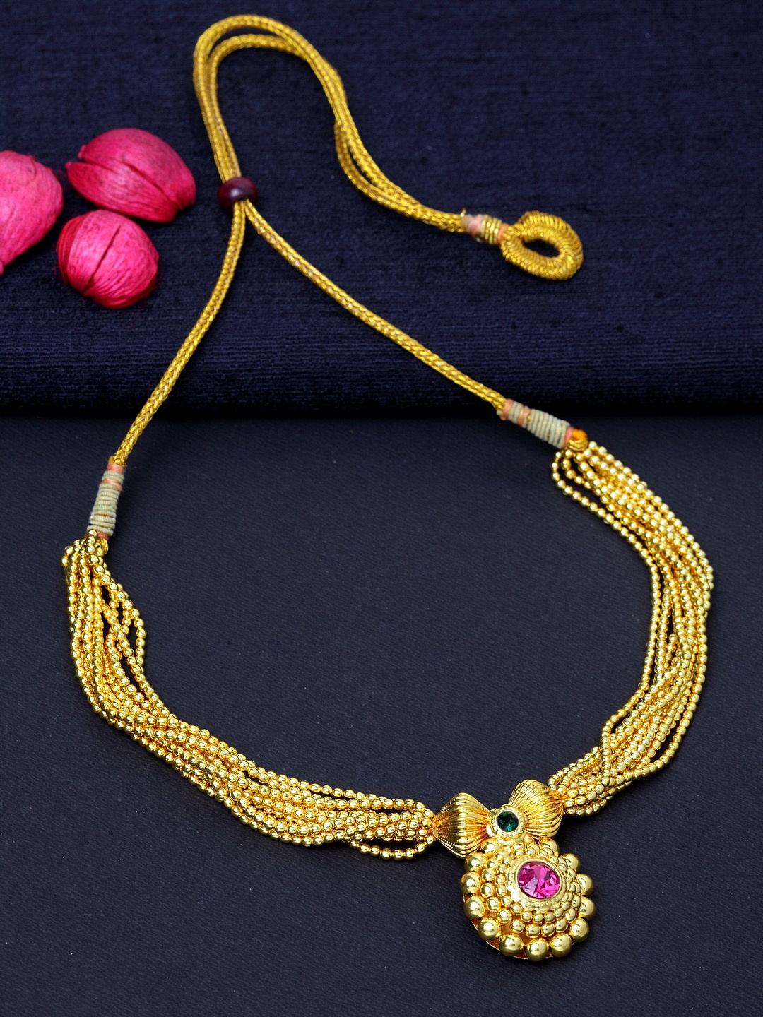 

PANASH Gold-Plated & Purple Layered Necklace