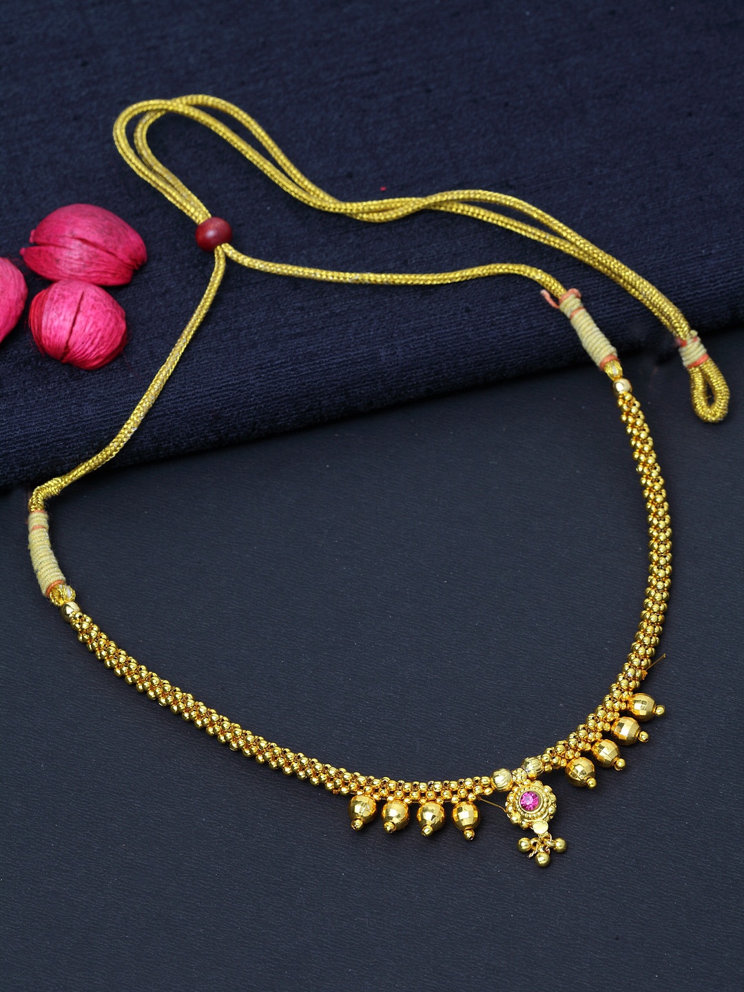 

PANASH Gold-Plated & Purple Handcrafted Minimal Necklace