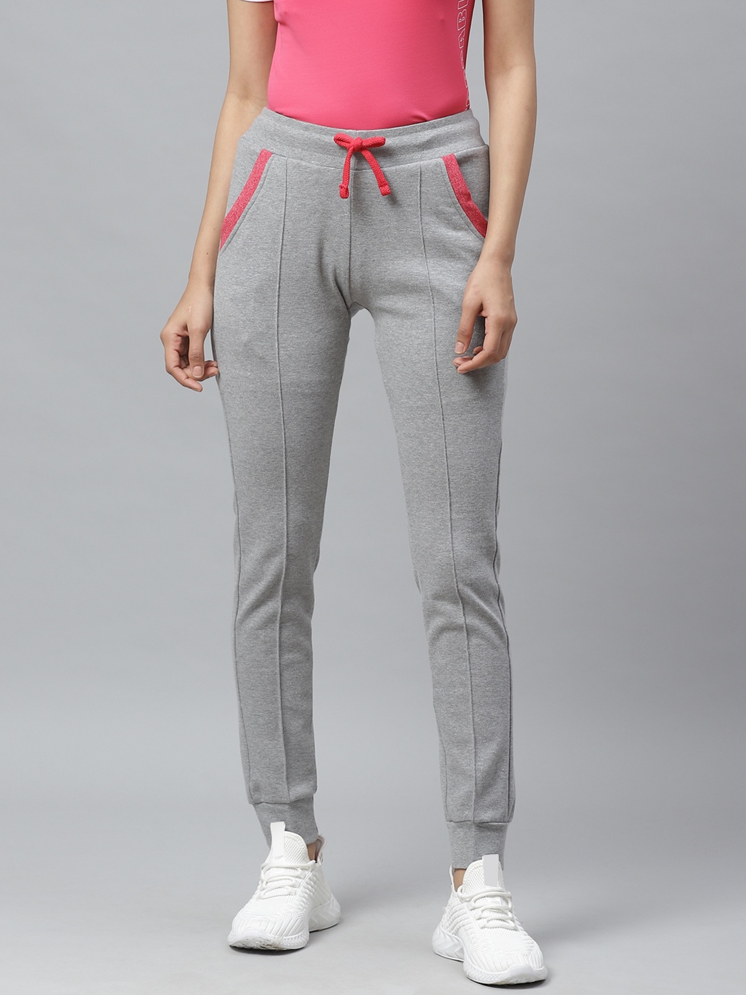 

Cayman Women Grey Melange Solid Joggers