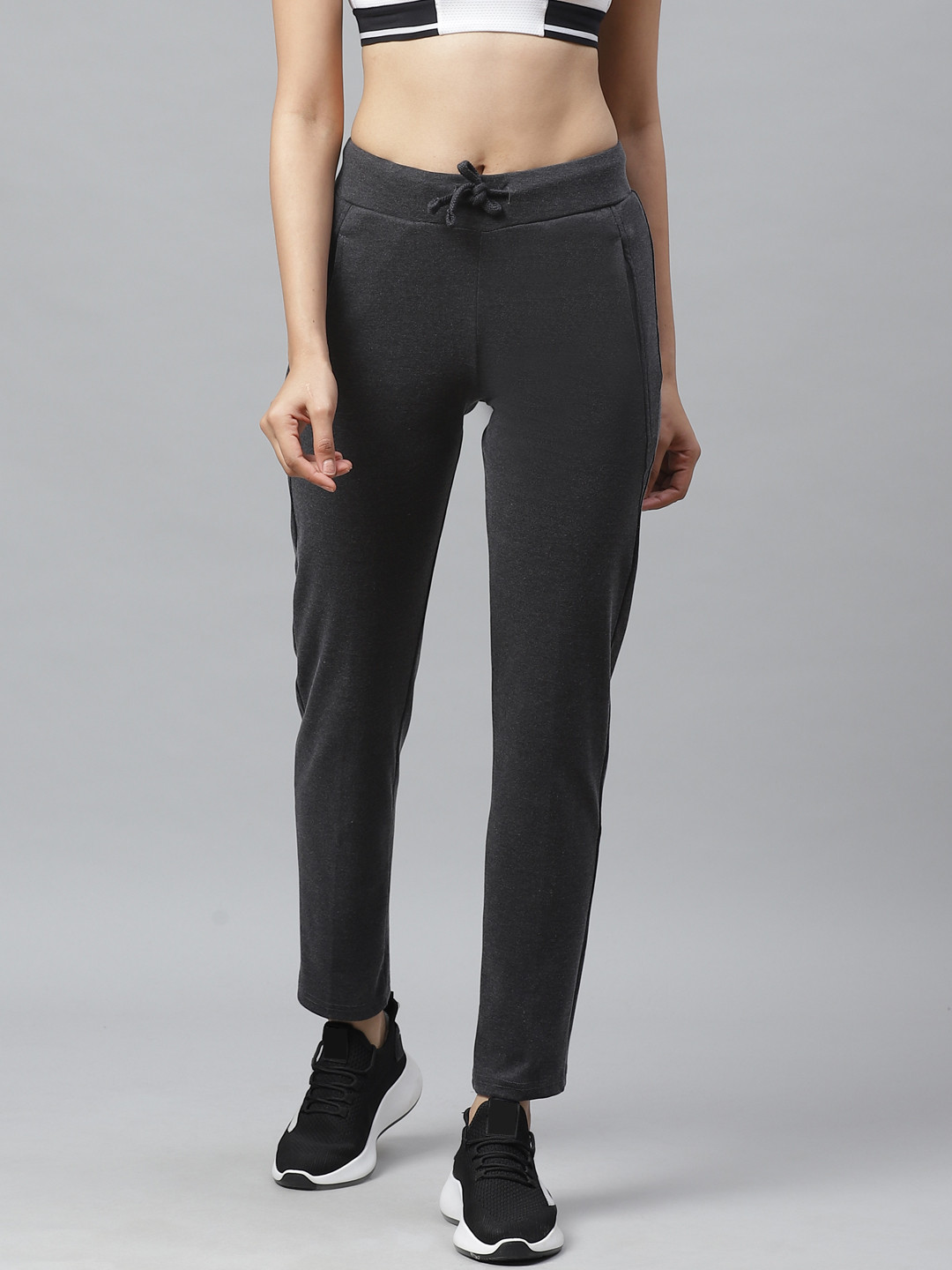 

Cayman Women Charcoal Grey Solid Track Pants