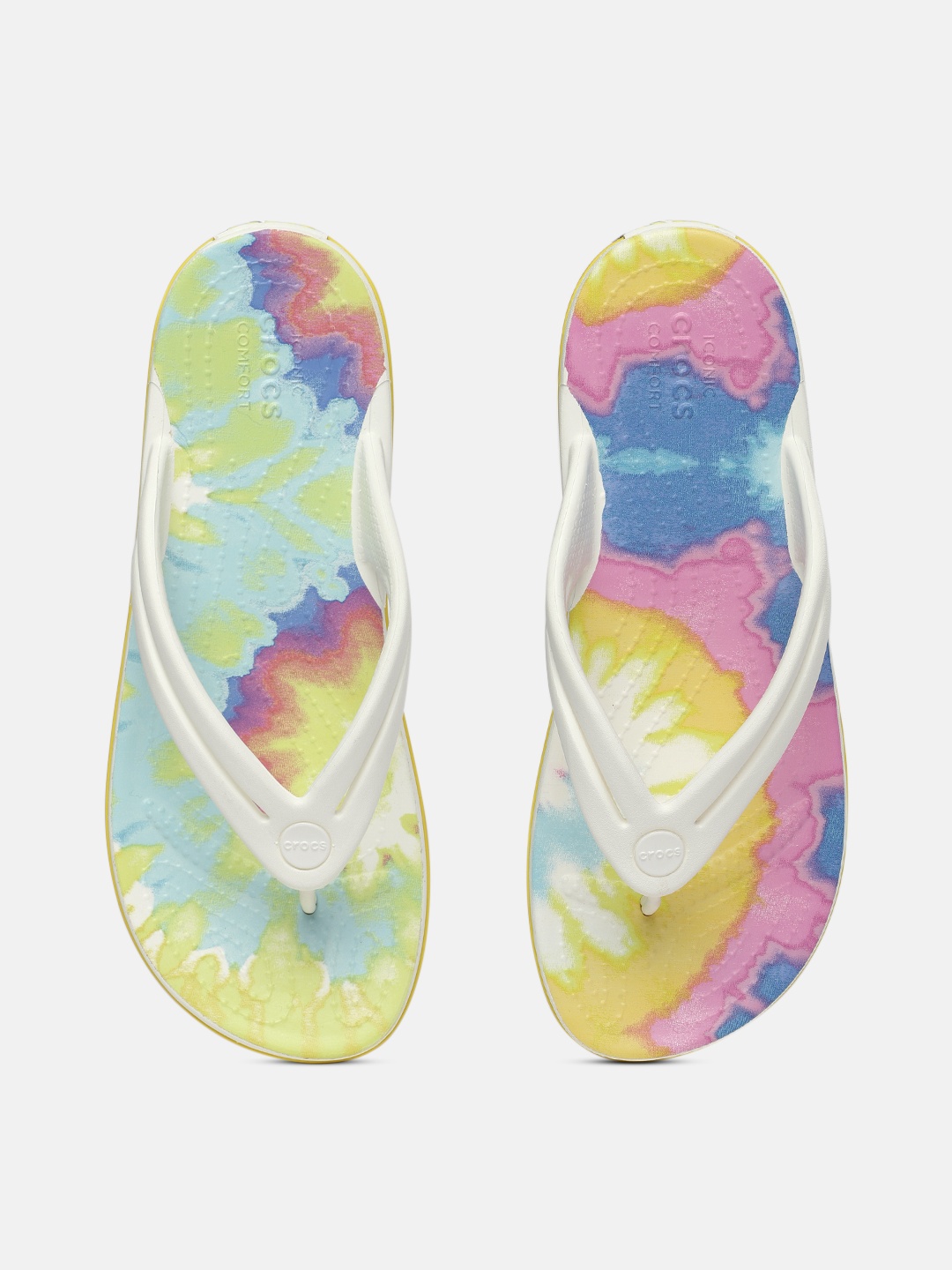 

Crocs Women Multicoloured Tie Dye Printed Thong Flip-Flops, Multi