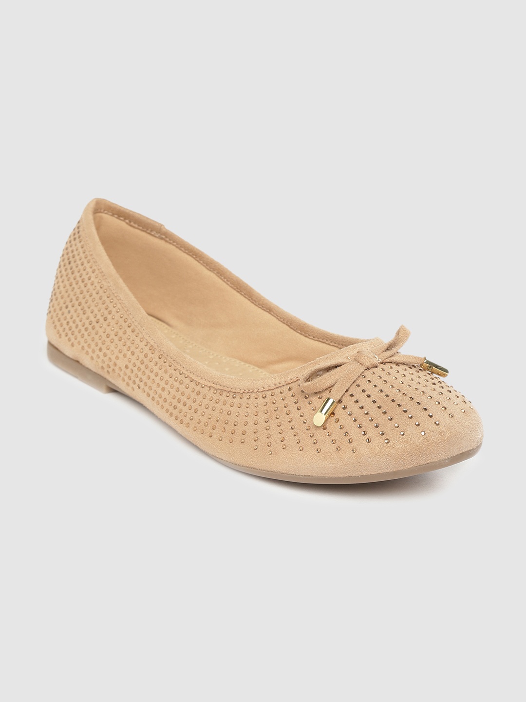 

Carlton London Women Beige Embellished Ballerinas