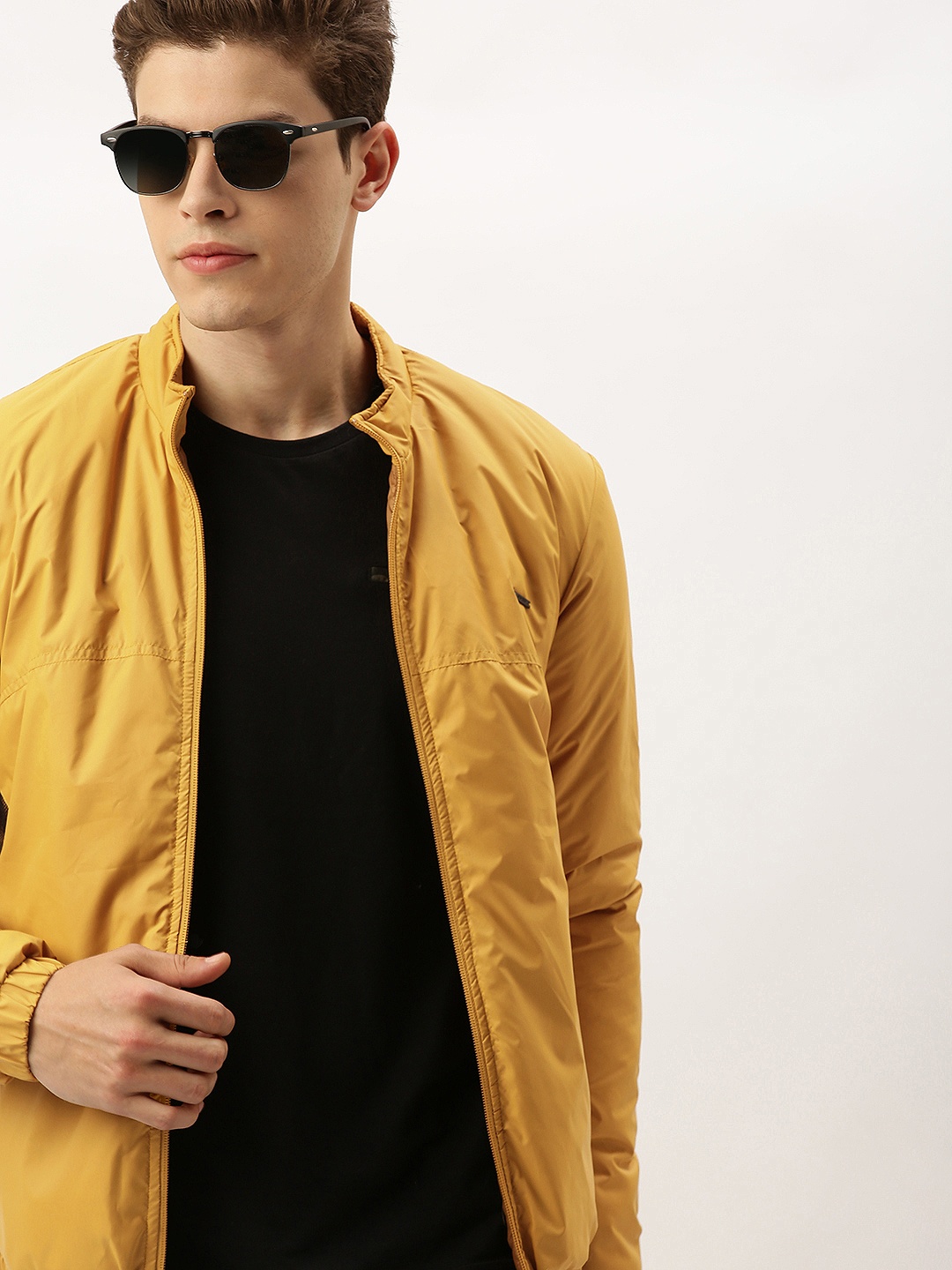 

Flying Machine Men Mustard Yellow Solid Puffer Jacket