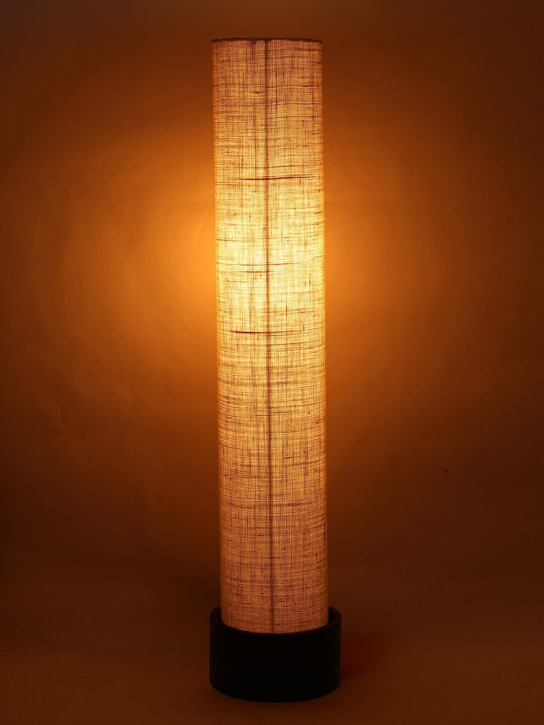 

Devansh White Solid Jute Round Wooden Column Lamp