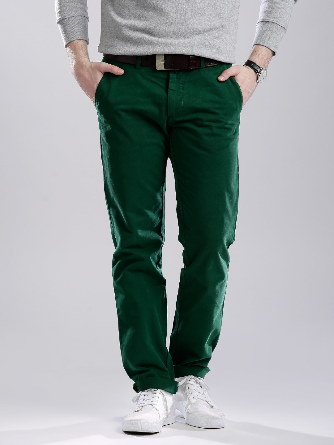 

GANT Green Narrow Fit Chino Trousers