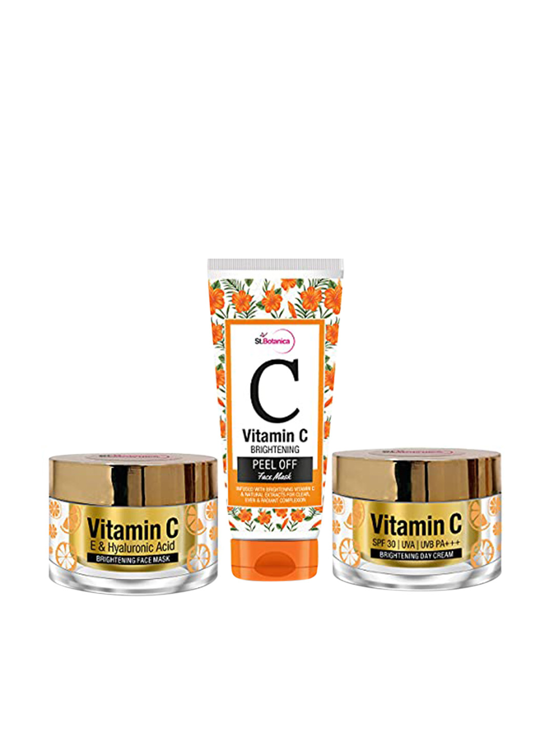 

St.Botanica Peel Off Mask 100 ml with Face Mask 50 g & Day Cream 50 g, Orange