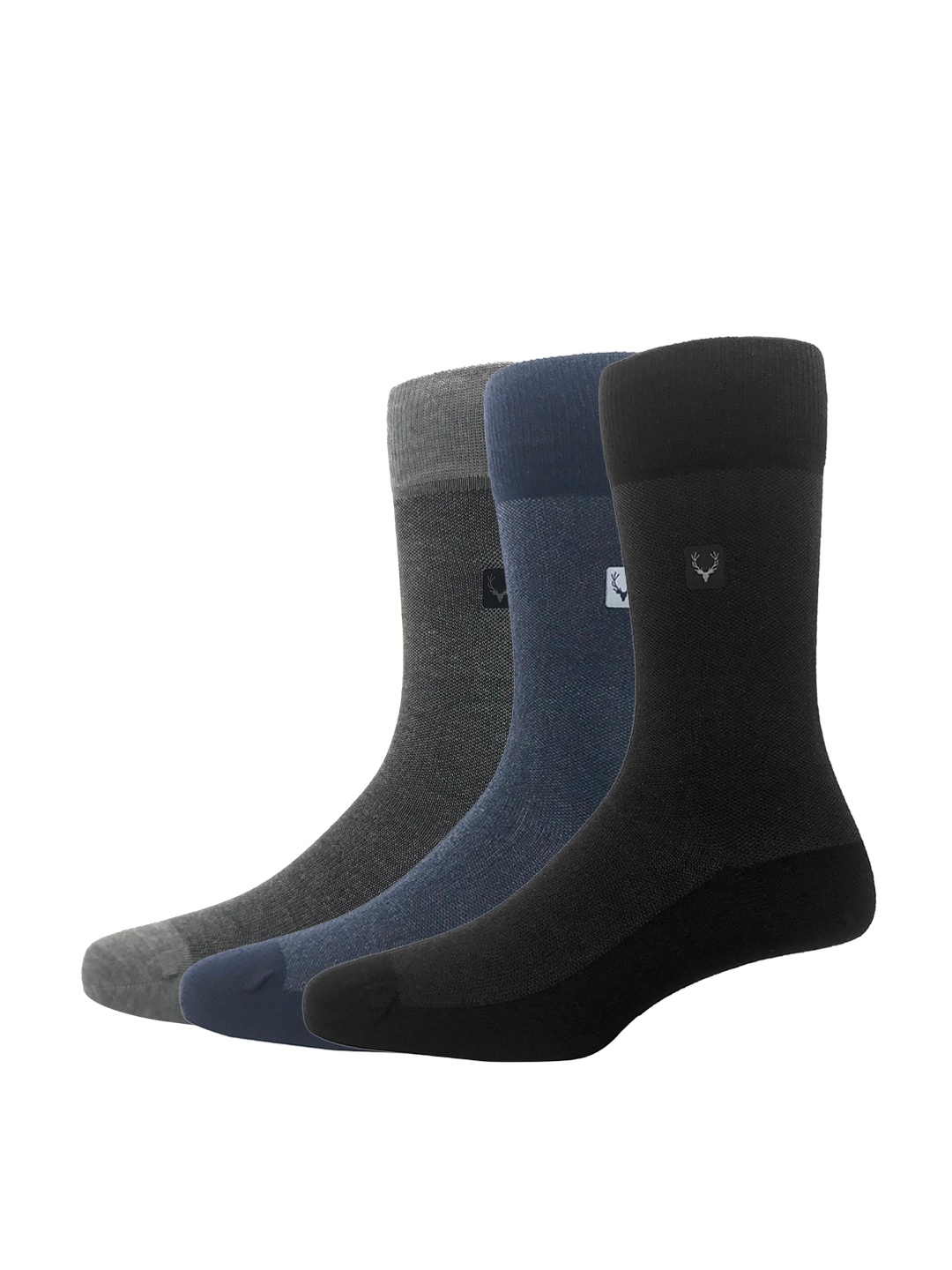 

Allen Solly Men Pack Of 3 Solid Calf-Length Socks, Black
