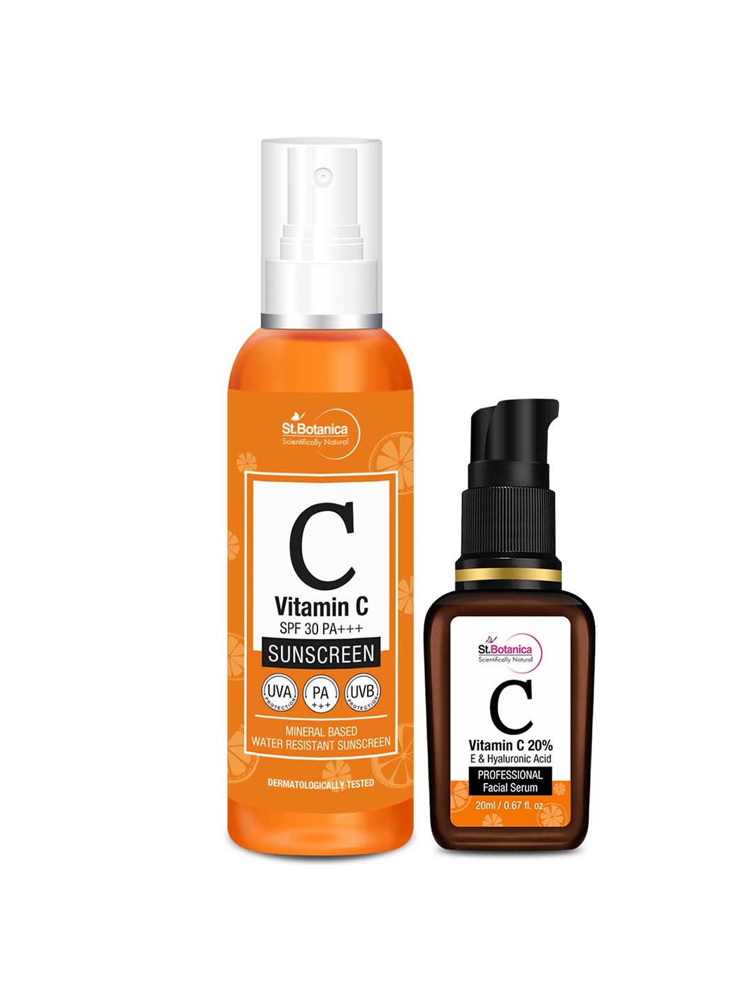 

St.Botanica Vitamin C Skin Care, Sunscreen SPF30 & Face Serum 140 ml, Orange