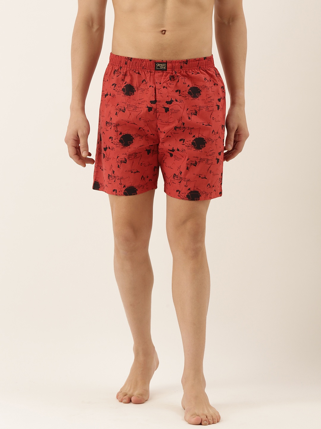 

Urban Dog Men Red & Black Printed Boxers UDBX267