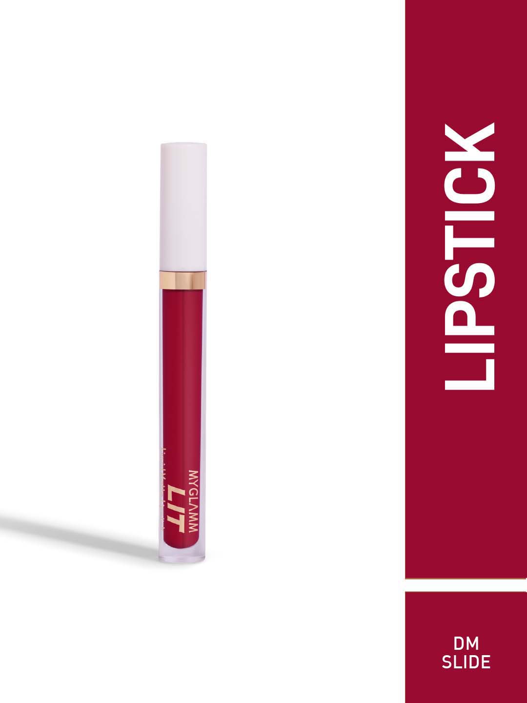 

MyGlamm LIT Liquid Matte Lipstick 3 ml - Dm Slide, Red
