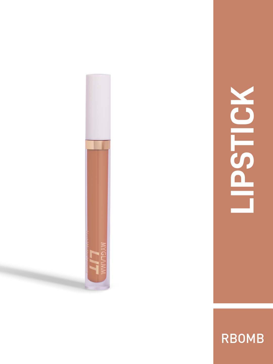 

MyGlamm LIT Liquid Matte Lipstick-Rbomb-3ml, Brown