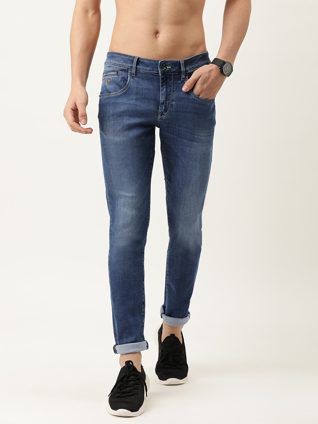 

Flying Machine Men Blue Jackson Skinny Fit Low-Rise Light Fade Stretchable Jeans