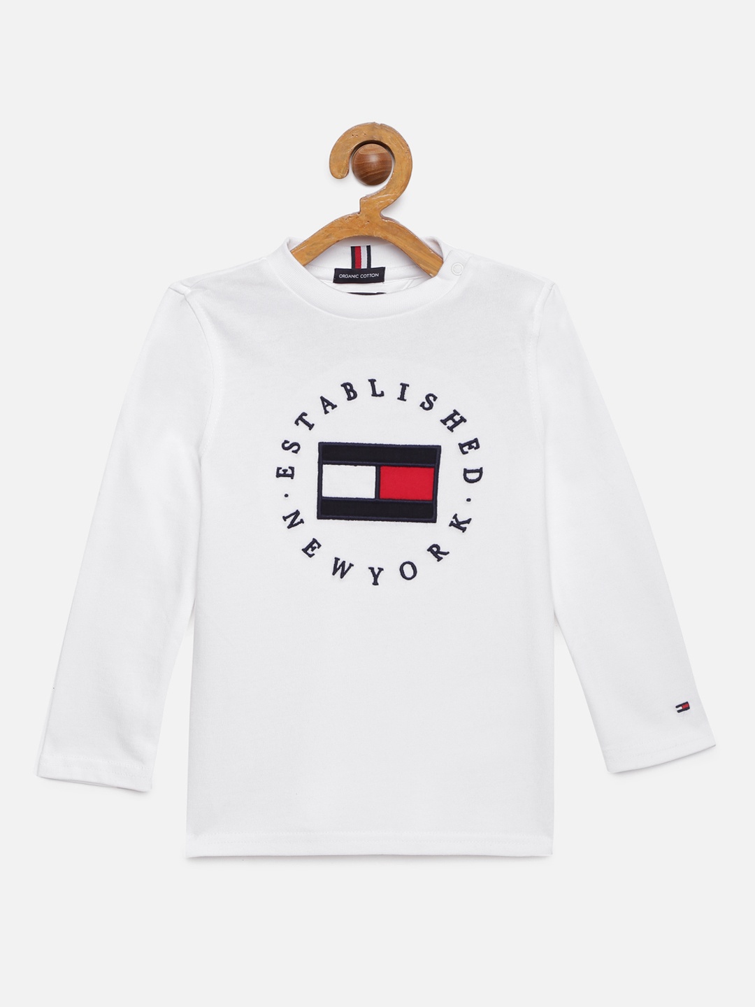 

Tommy Hilfiger Boys White Printed Round Neck T-shirt