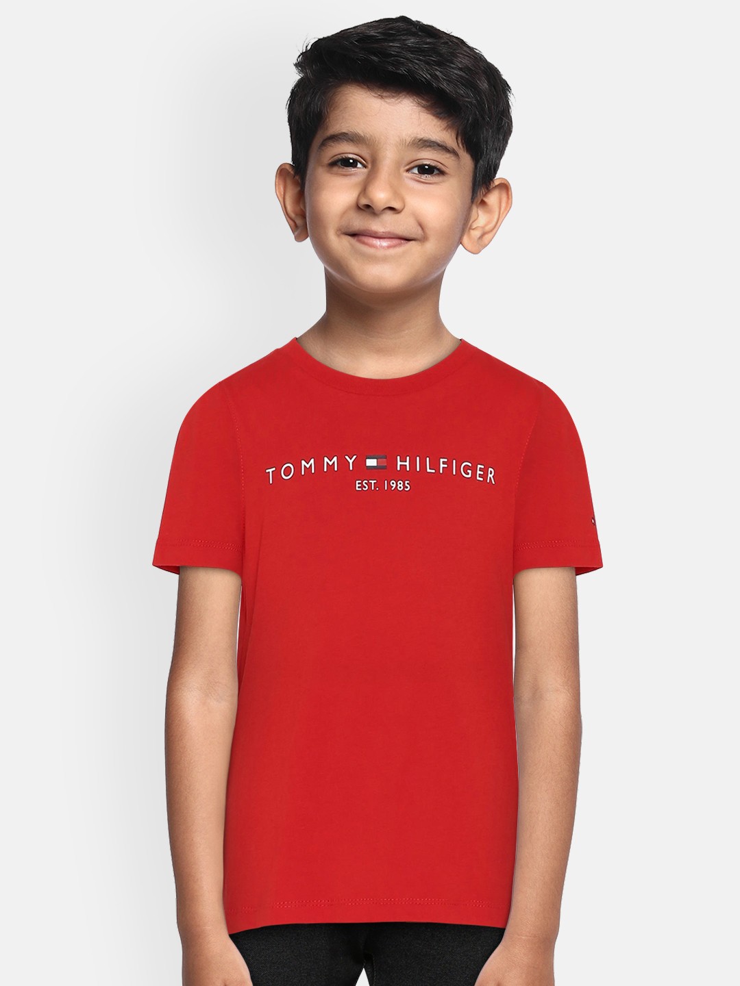 

Tommy Hilfiger Boys Red Printed Round Neck T-shirt