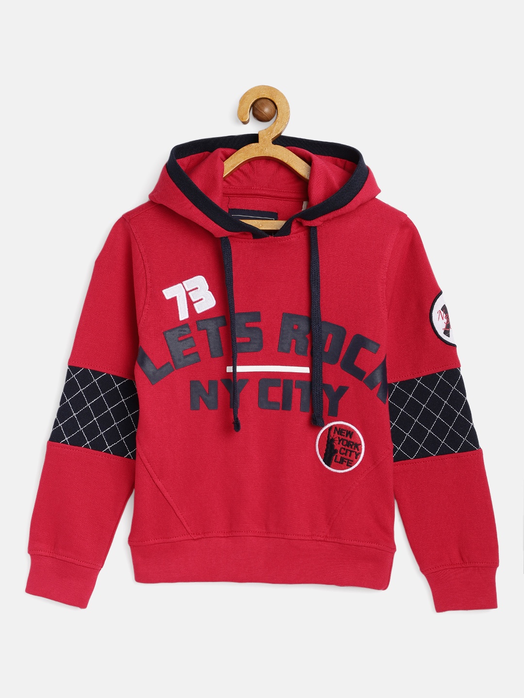 

Cherokee Boys Red & Grey Printed Hooded Sweatshirt