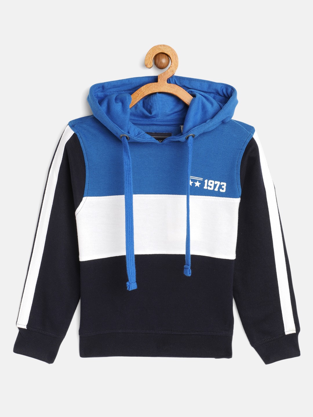 

Cherokee Boys Navy Blue Solid Hooded Sweatshirt