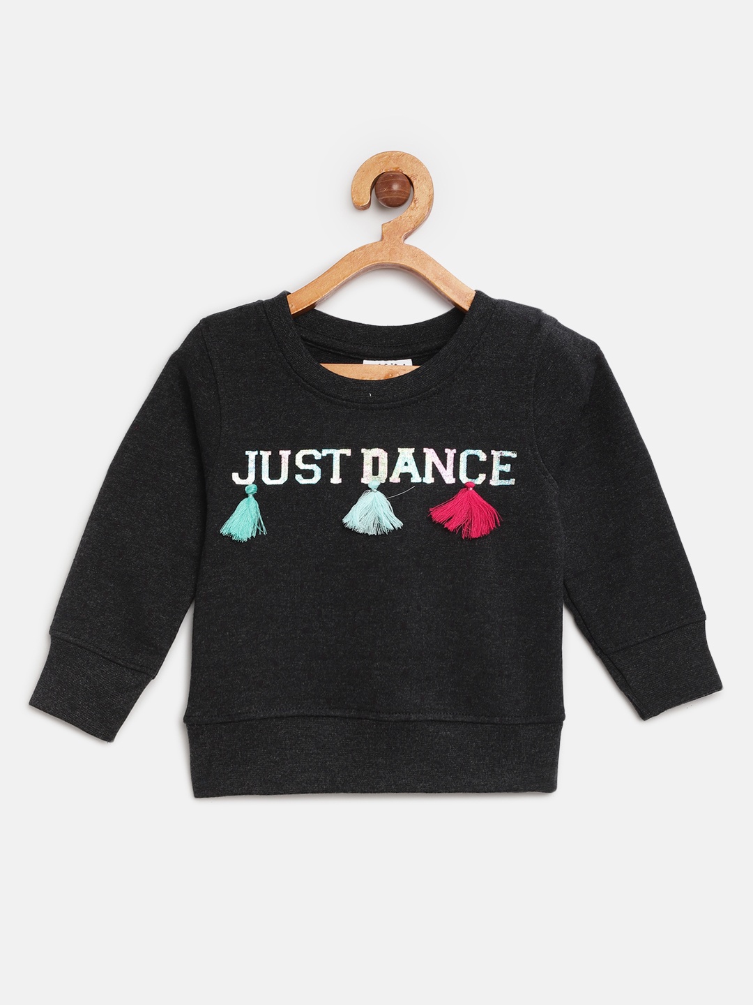

Donuts Infant Girls Charcoal Grey Printed Sweatshirt