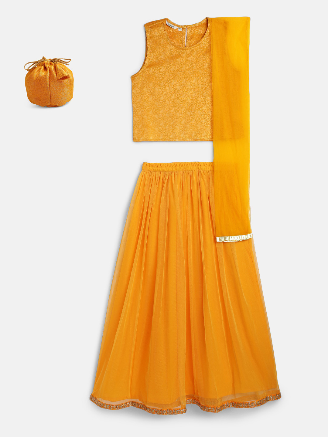 

Karigari Yellow Ready to Wear Lehenga & Blouse with Dupatta