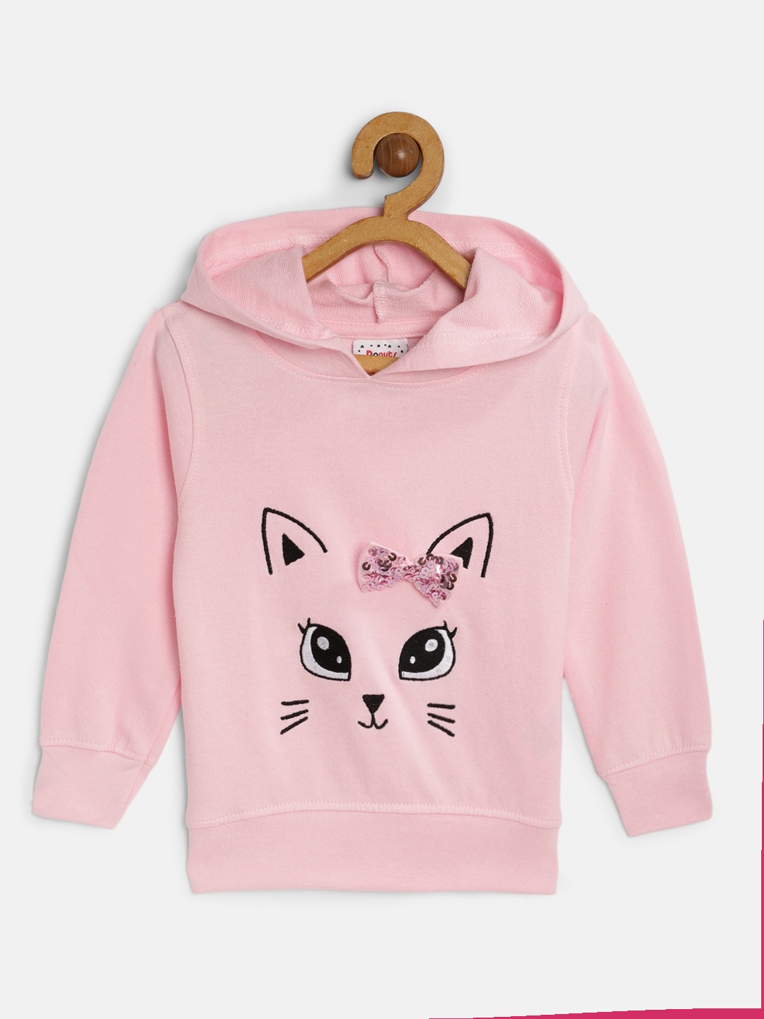 

Donuts Girls Pink Printed Hooded Sweatshirt