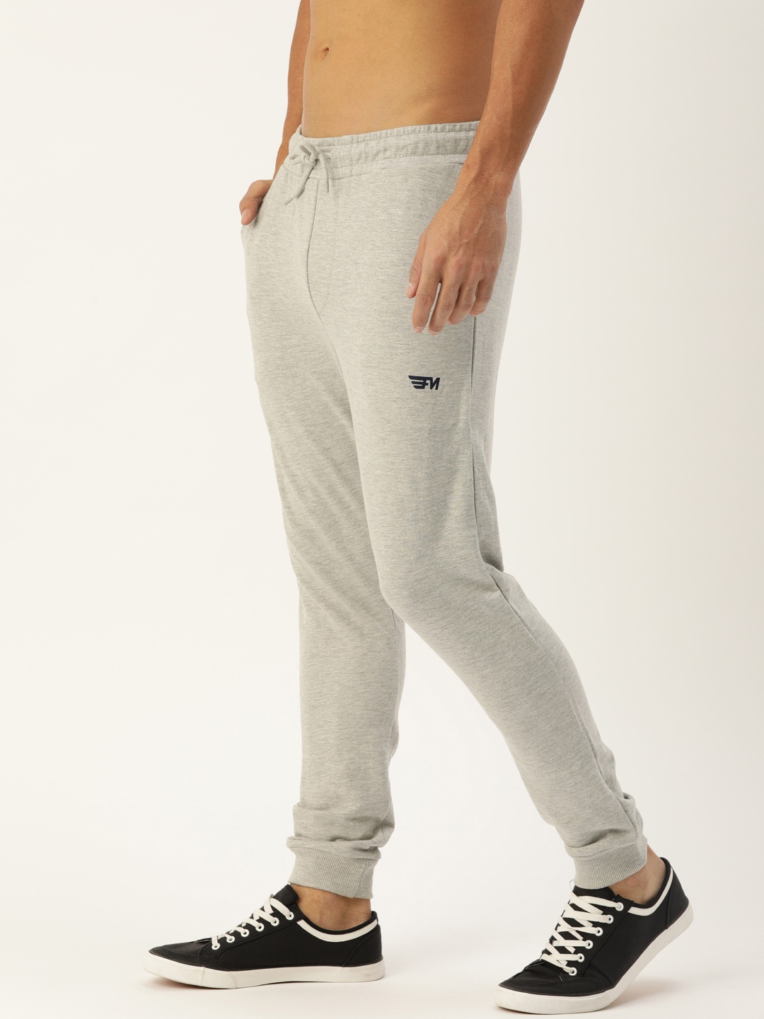 

Flying Machine Men Grey Melange Solid Straight-Fit Joggers
