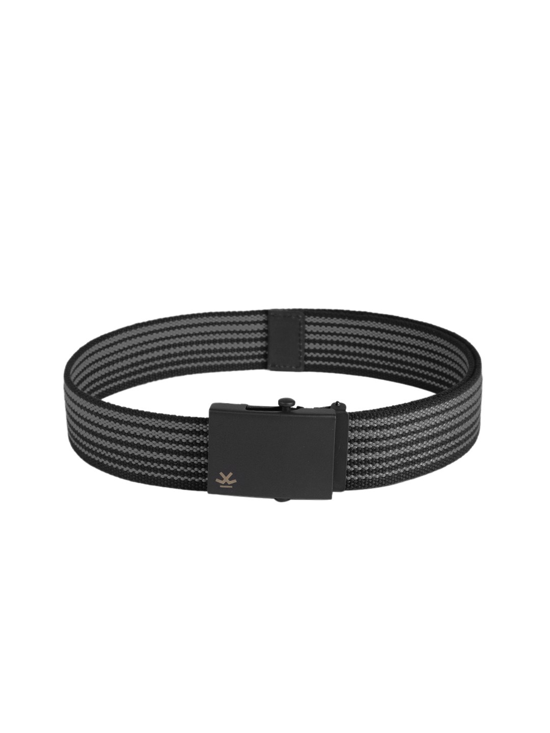 

WROGN Men Black Striped Belt