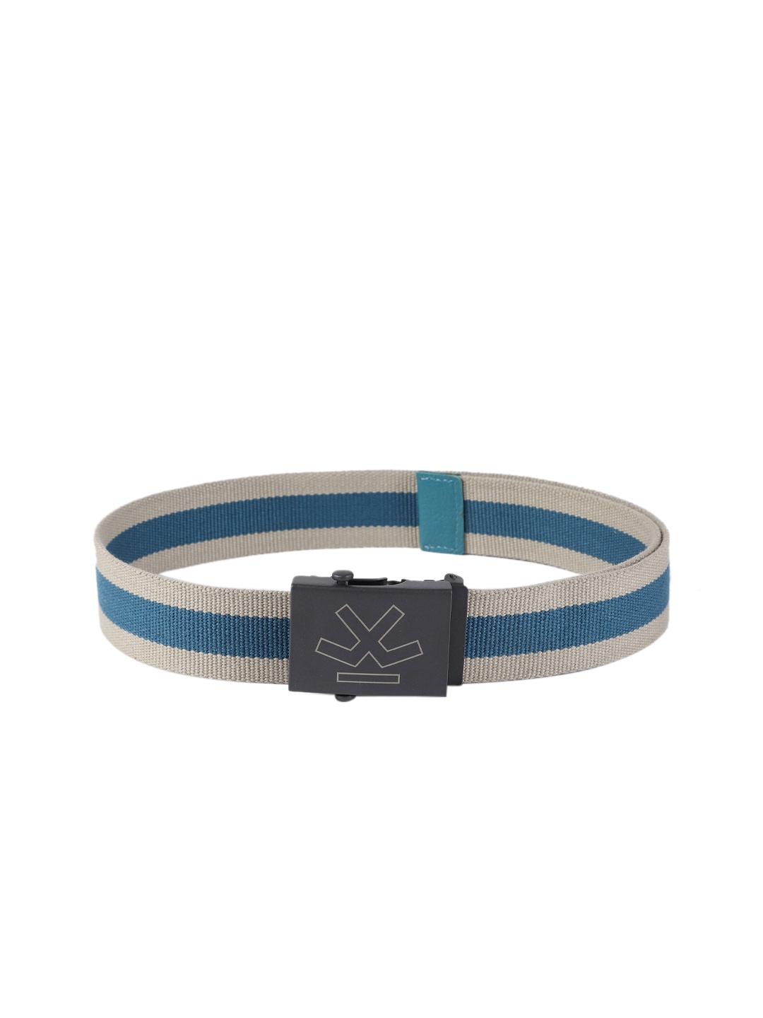 

WROGN Men Blue & Beige Striped Belt