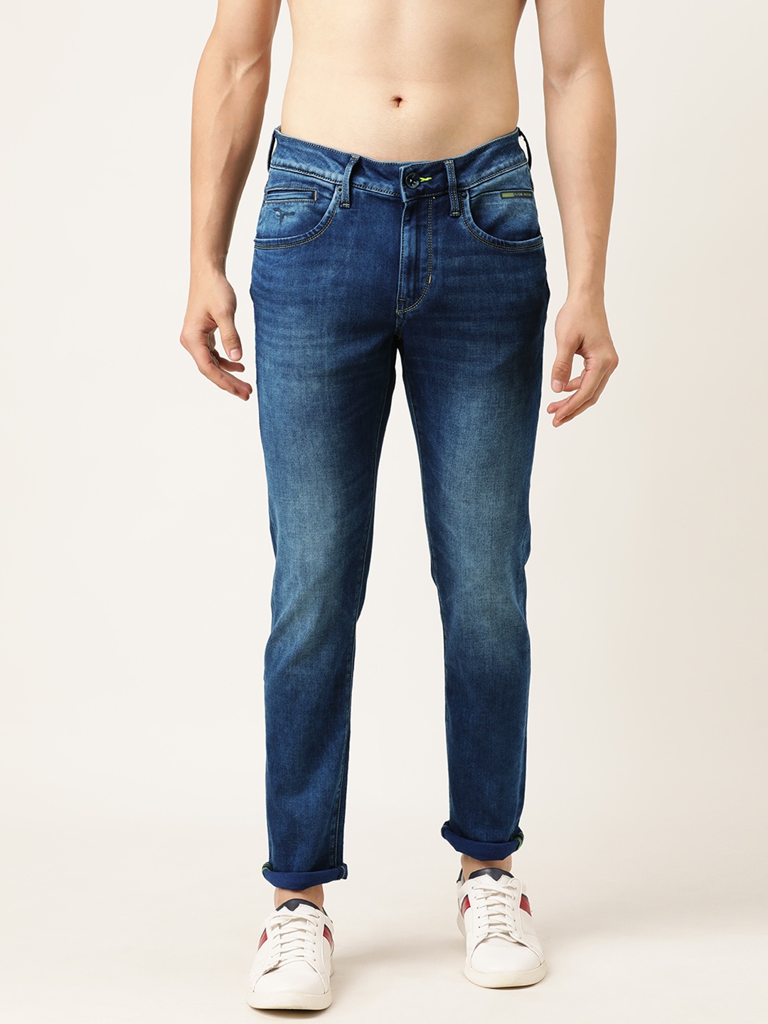 

Flying Machine Men Blue Slim Fit Mid-Rise Clean Look Stretchable Jeans