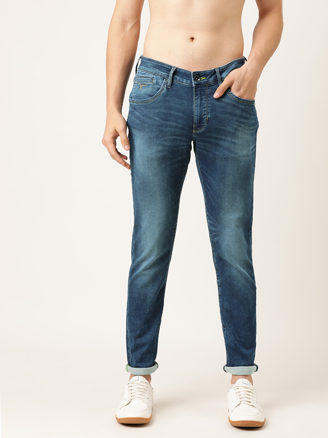 

Flying Machine Men Blue Jackson Skinny Fit Low-Rise Clean Look Stretchable Jeans