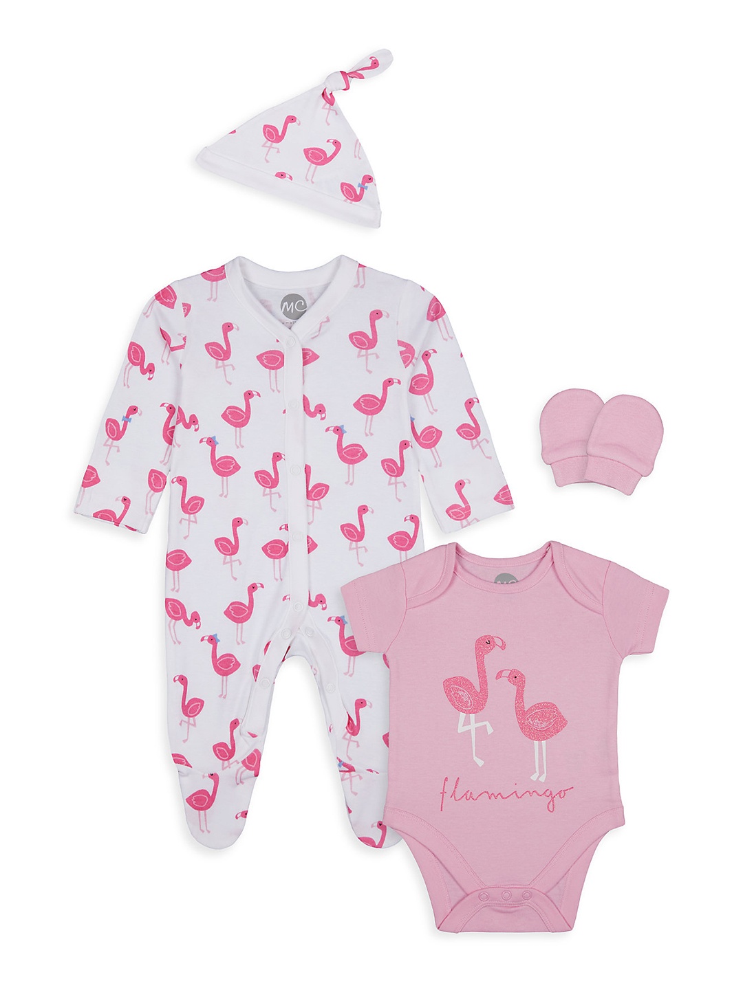mothercare Infant Girls White & Pink 4 Piece Clothing Set
