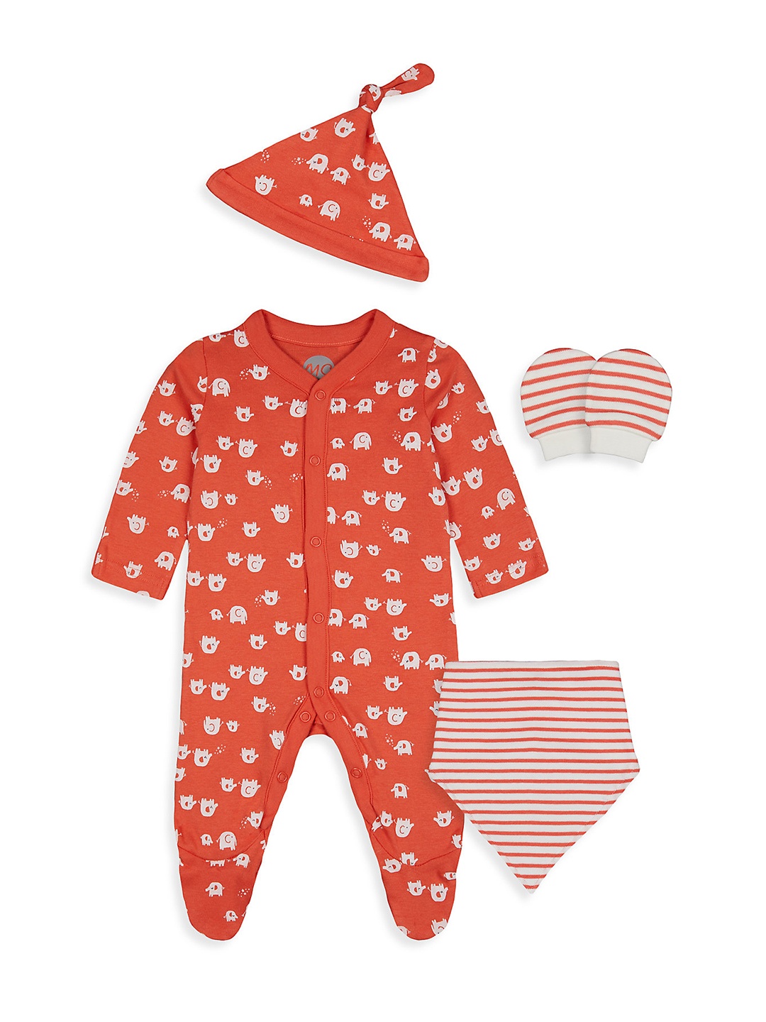 mothercare Infant Kids Red & White 4 Piece Clothing Set