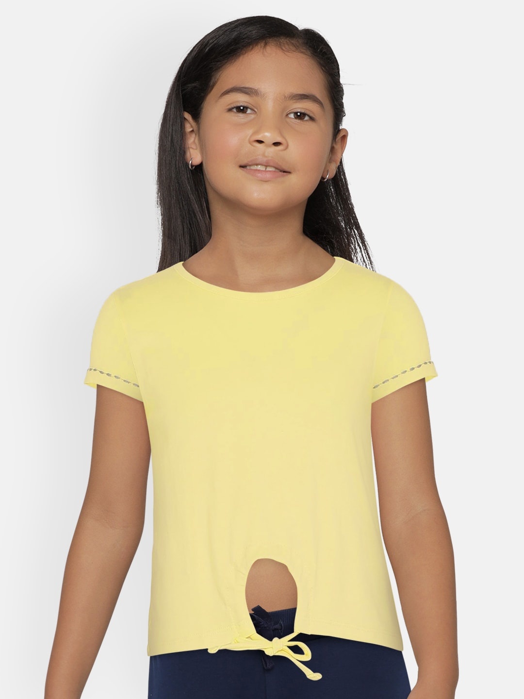 

Global Desi Girls Yellow Solid Top