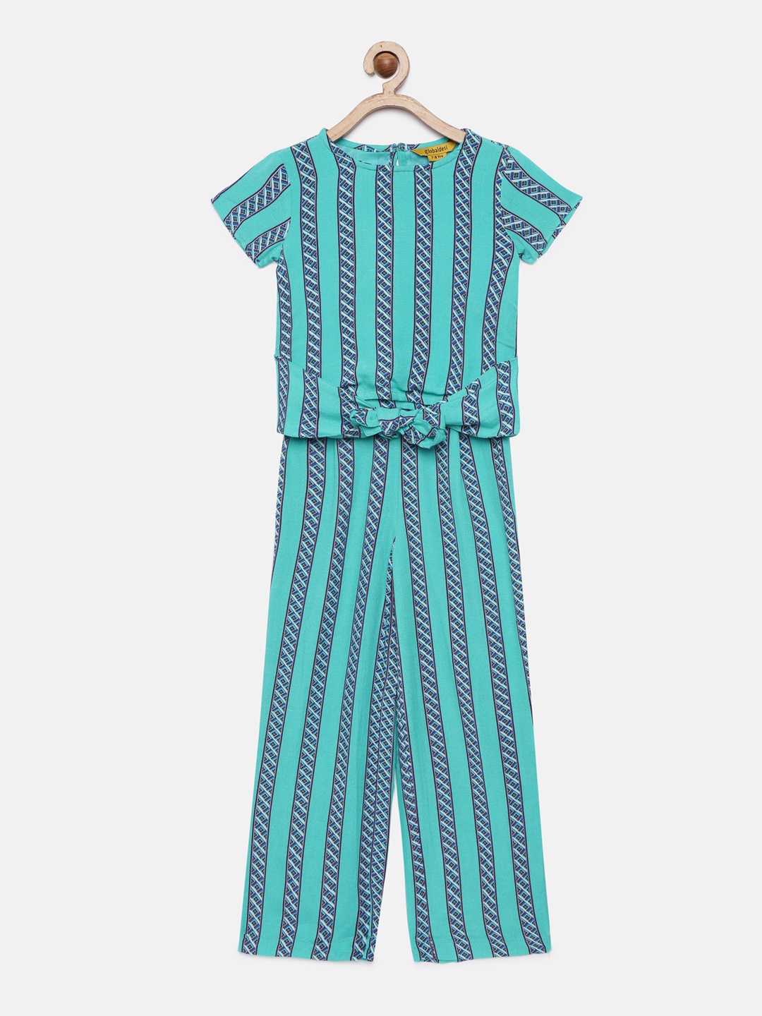 

Global Desi Girls Blue Printed Top with Palazzos