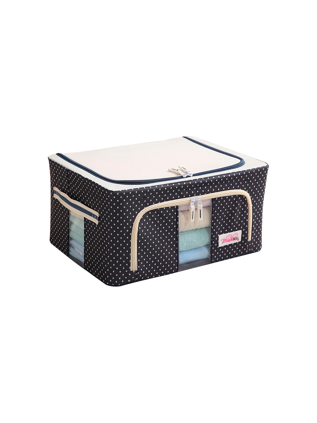 

BlushBees Blue & White Polka Print Oxford Fabric Foldable Wardrobe Organiser